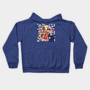 anime retro Snow Warrior Kids Hoodie